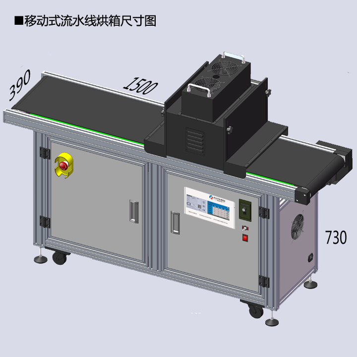UVLED 移动式流水线烘箱